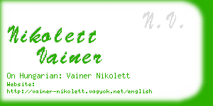 nikolett vainer business card